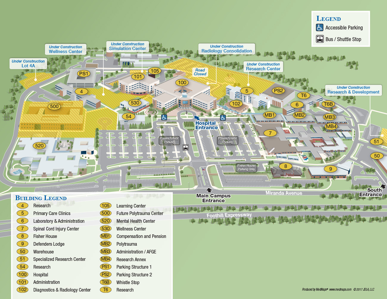 Va Palo Alto Campus Map VA Palo Alto Interactive Map